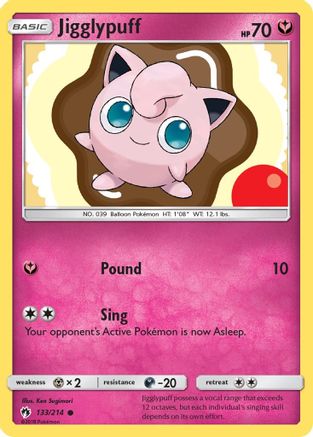 Jigglypuff 133/214 SM Lost Thunder - Common