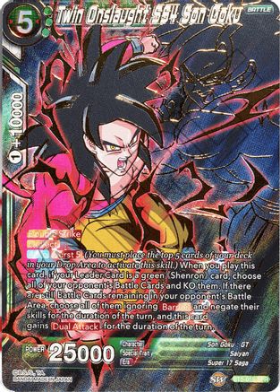 Twin Onslaught SS4 Son Goku (SPR) (BT5-055) - Miraculous Revival