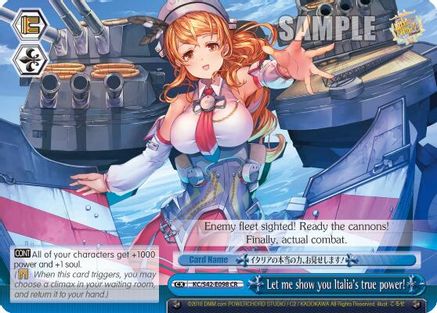 Let me show you Italia's true power! (KC/S42-E098 CR) - KanColle: Arrival! Reinforcement Fleets from Europe!