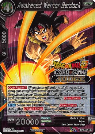 Awakened Warrior Bardock (BT3-110) - Judge Promotion Cards