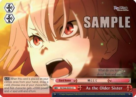 As the Older Sister (RZ/S46-E055 CC) - Re:ZERO