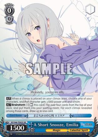 A Short Snooze, Emilia (SR) (RZ/S46-TE42S SR) - Re:ZERO