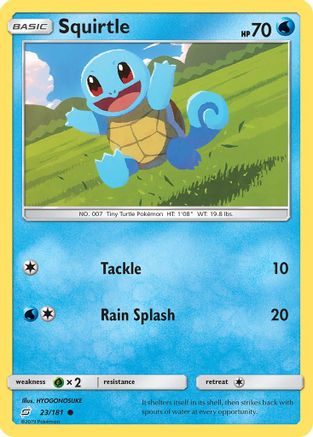 Squirtle (23) 023/181 - Reverse Holofoil SM Team Up - Common