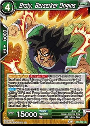 Broly, Berserker Origins (BT6-062) - Destroyer Kings Foil