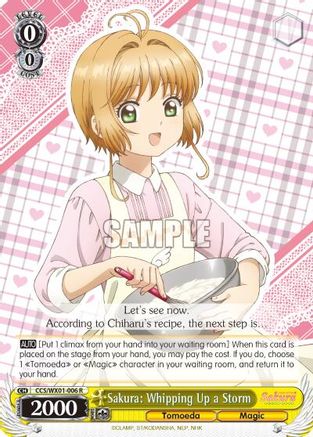 Sakura: Whipping Up a Storm (CCS/WX01-006 R) - Cardcaptor Sakura: Clear Card