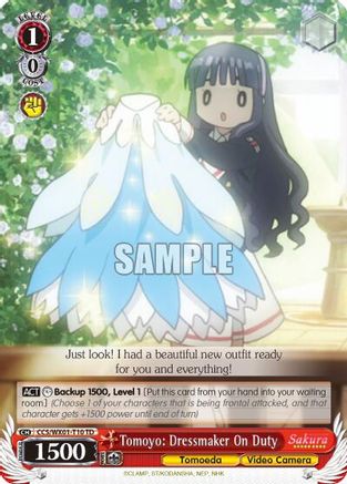 Tomoyo: Dressmaker On Duty (CCS/WX01-T10 TD) - Cardcaptor Sakura: Clear Card