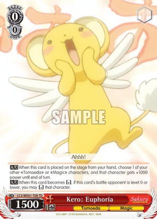 Kero: Euphoria (CCS/WX01-T08 TD) - Cardcaptor Sakura: Clear Card
