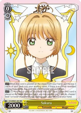 Sakura (CCS/WX01-001 RR) - Cardcaptor Sakura: Clear Card