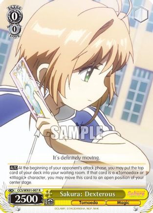 Sakura: Dexterous (CCS/WX01-007 R) - Cardcaptor Sakura: Clear Card