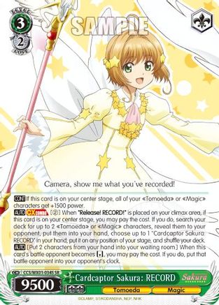 Cardcaptor Sakura: RECORD (SR) (CCS/WX01-034S SR) - Cardcaptor Sakura: Clear Card