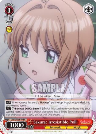 Sakura: Irresistible Pull (CCS/WX01-071 C) - Cardcaptor Sakura: Clear Card