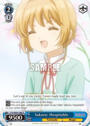 Sakura: Hospitable (CCS/WX01-088 U) - Cardcaptor Sakura: Clear Card
