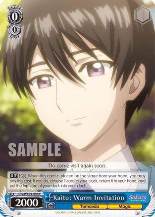 Kaito: Warm Invitation (CCS/WX01-090 C) - Cardcaptor Sakura: Clear Card