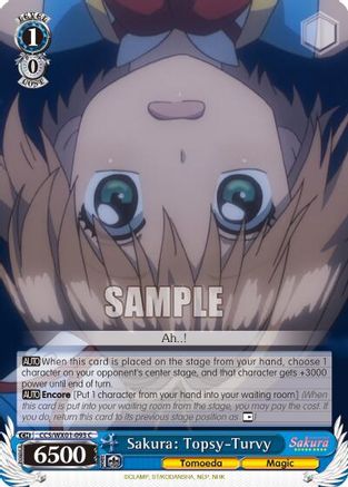 Sakura: Topsy-Turvy (CCS/WX01-093 C) - Cardcaptor Sakura: Clear Card