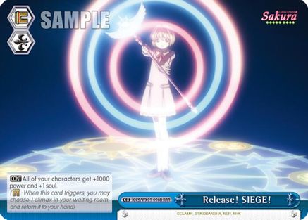 Release! SIEGE! (RRR) (CCS/WX01-098R RRR) - Cardcaptor Sakura: Clear Card
