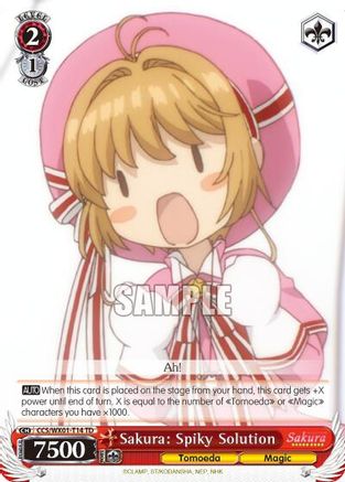Sakura: Spiky Solution (CCS/WX01-T14 TD) - Cardcaptor Sakura: Clear Card