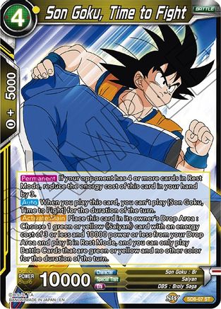 Son Goku, Time to Fight (SD8-07) - Destroyer Kings