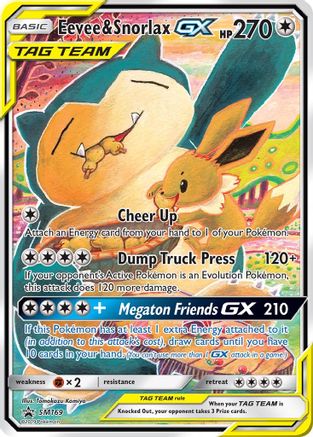 Eevee & Snorlax GX SM169 - Holofoil SM Promos - Promo