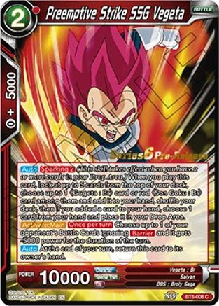 Preemptive Strike SSG Vegeta (BT6-008_PR) - Destroyer Kings PreRelease Cards