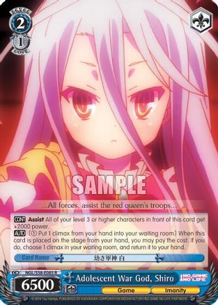 Adolescent War God, Shiro (NGL/S58-E085 R) - No Game No Life