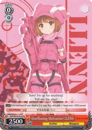 Overflowing Motivation! LLENN (Spring Fest 2019) (GGO/BSF2019-03 PR) - Bushiroad Event Cards