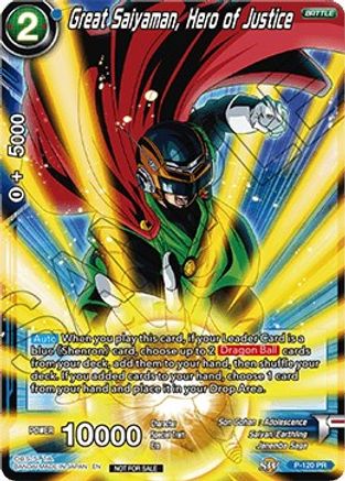 Great Saiyaman, Hero of Justice (Power Booster) (P-120) - Promotion Cards Foil