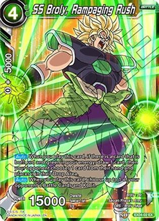 SS Broly, Rampaging Rush (EX04-02) - Expansion Deck Box Set 04 Unity of Saiyans Foil