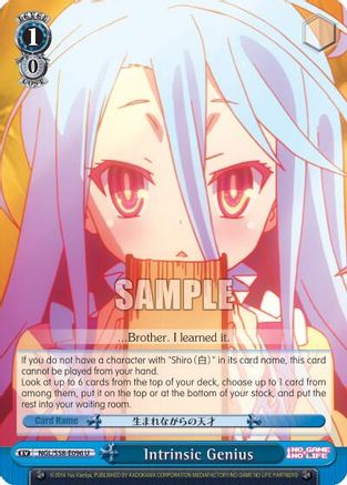 Intrinsic Genius (NGL/S58-E096 U) - No Game No Life