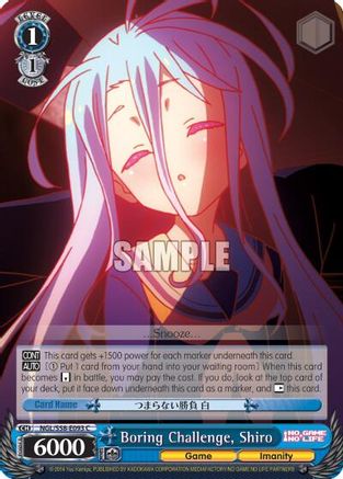 Boring Challenge, Shiro (NGL/S58-E093 C) - No Game No Life