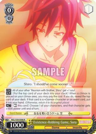 Existence-Robbing Game, Sora (NGL/S58-E006 R) - No Game No Life