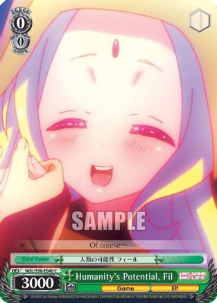 Humanity's Potential, Fil (NGL/S58-E040 C) - No Game No Life