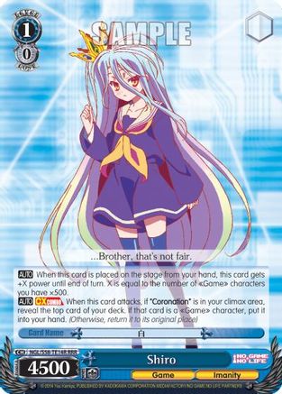 Shiro (RRR) (NGL/S58-TE14R RRR) - No Game No Life
