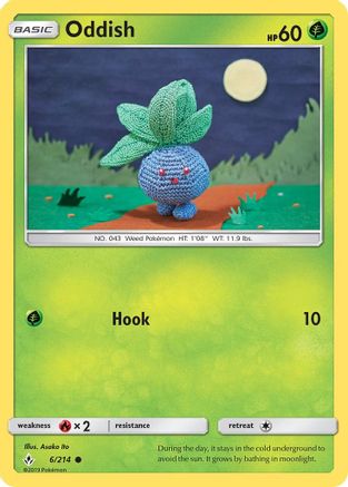 Oddish (6) 006/214 - Reverse Holofoil SM Unbroken Bonds - Common