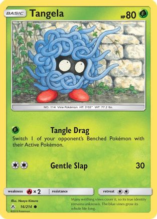 Tangela 016/214 - Reverse Holofoil SM Unbroken Bonds - Common