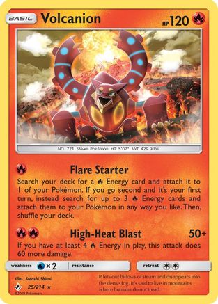 Volcanion 025/214 - Holofoil SM Unbroken Bonds - Holo Rare