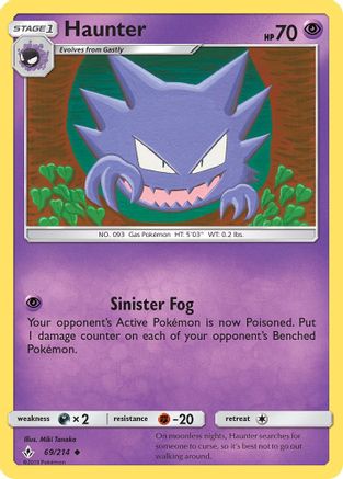 Haunter 069/214 - Reverse Holofoil SM Unbroken Bonds - Uncommon