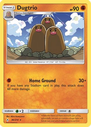 Dugtrio 086 SM Unbroken Bonds - Rare