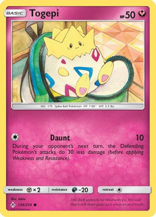Togepi 136/214 SM Unbroken Bonds - Common