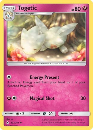 Togetic 137/214 - Reverse Holofoil SM Unbroken Bonds - Uncommon
