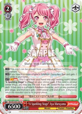 "A Sparkling Stage" Aya Maruyama (BD/EN-W03-067 R) - BanG Dream! Girls Band Party! MULTI LIVE