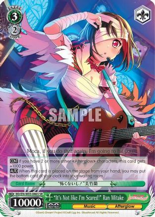 "It's Not like I'm Scared!" Ran Mitake (SR) (BD/EN-W03-046S SR) - BanG Dream! Girls Band Party! MULTI LIVE