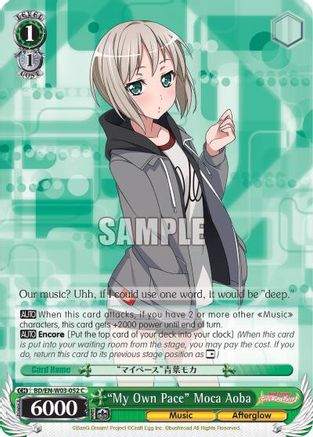 "My Own Pace" Moca Aoba (BD/EN-W03-052 C) - BanG Dream! Girls Band Party! MULTI LIVE