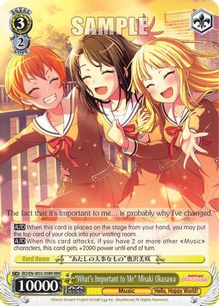 "What's Important to Me" Misaki Okusawa (RRR) (BD/EN-W03-008R RRR) - BanG Dream! Girls Band Party! MULTI LIVE