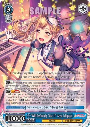 "Will Definitely Take It" Arisa Ichigaya (RRR) (BD/EN-W03-099R RRR) - BanG Dream! Girls Band Party! MULTI LIVE