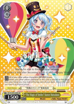 "The Magic of Smiles" Kanon Matsubara (HR) (BD/EN-W03-009H HR) - BanG Dream! Girls Band Party! MULTI LIVE