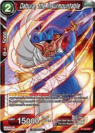 Dabura, the Insurmountable (Power Booster: World Martial Arts Tournament) (P-145) - Promotion Cards Foil