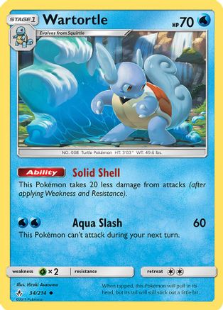 Wartortle 034/214 - Holofoil Miscellaneous Cards & Products - Promo