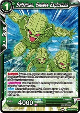 Saibaimen, Endless Explosions (BT7-068) - Assault of the Saiyans Foil