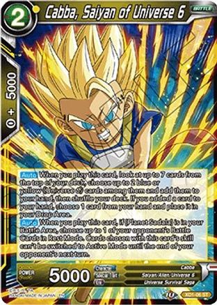 Cabba, Saiyan of Universe 6 (XD1-06) - Assault of the Saiyans Foil