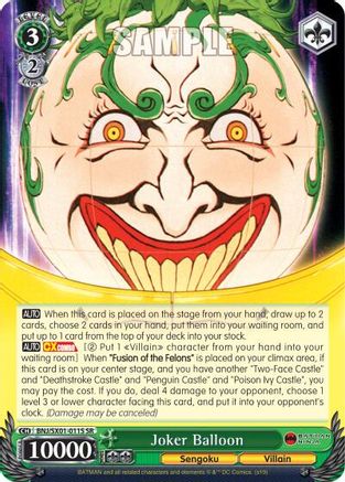 Joker Balloon (SR) (BNJ/SX01-011S SR) - Batman Ninja